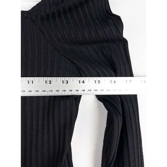 NWT Madewell Sweater Womens Cropped Small Black Knit Pullover Solid‎ - Picture 8 of 8